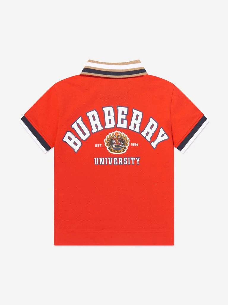 商品Burberry|Boys Douglas College Polo Shirt in Red,价格¥1947,第2张图片详细描述