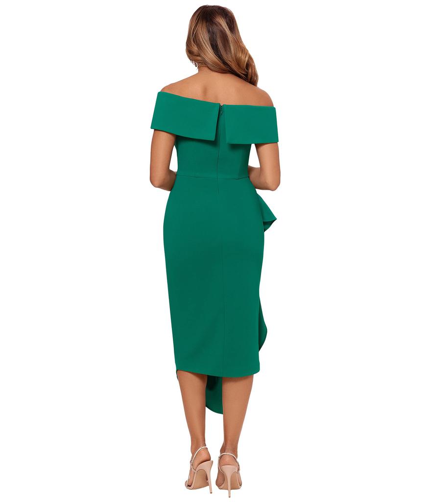 Off-the-Shoulder Cuff Midi Dress商品第3张图片规格展示