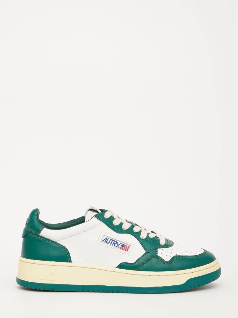 商品Autry|Medalist green and white sneakers,价格¥1187,第1张图片