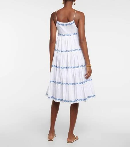 商品CAROLINE CONSTAS|Katrina embroidered poplin midi dress,价格¥2883,第3张图片详细描述