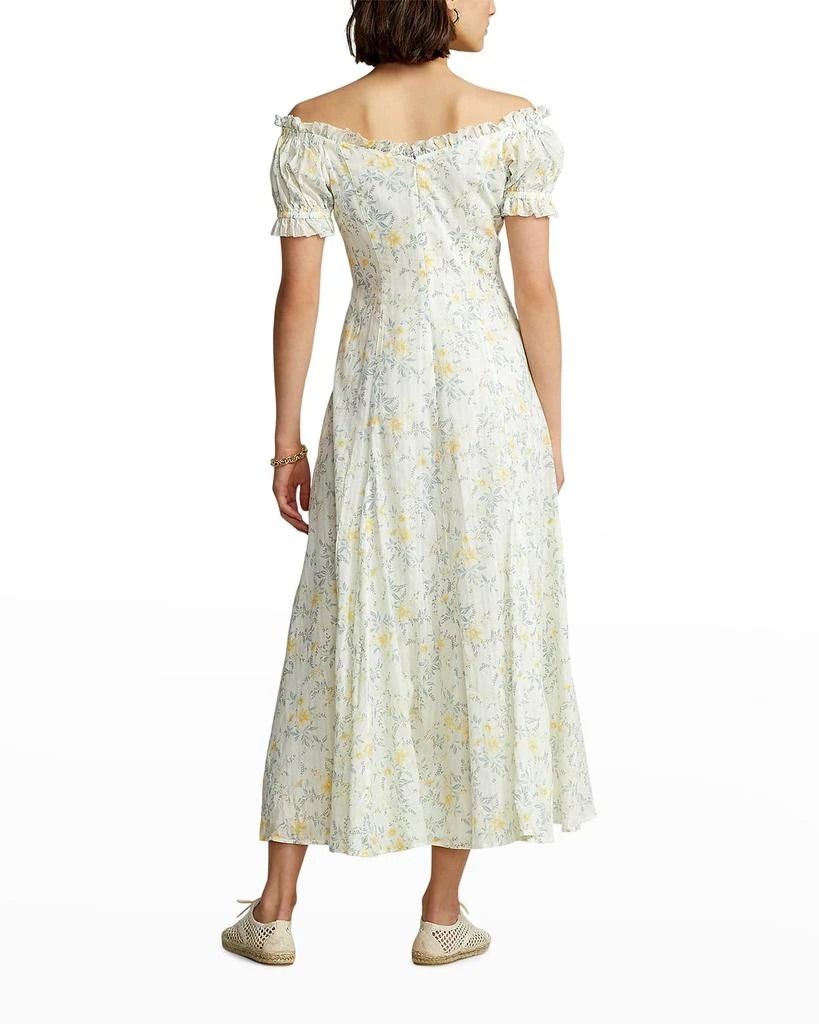 商品Ralph Lauren|Floral-Print Off-Shoulder Dress,价格¥1650,第4张图片详细描述