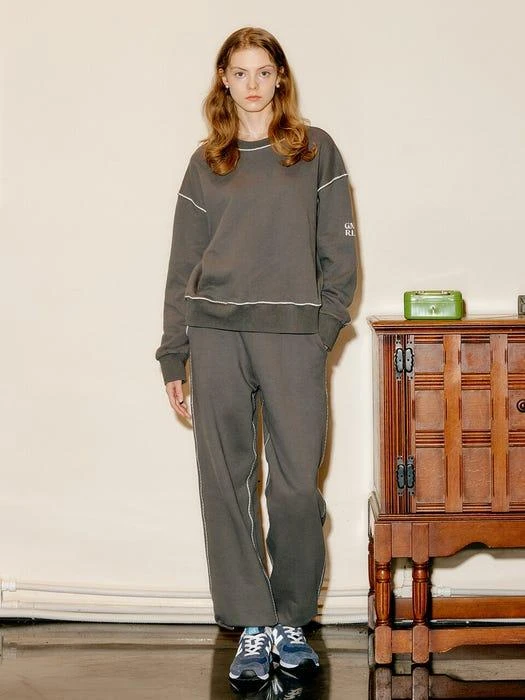 商品GENERAL IDEA STANDARD|Out Stitch Sweatpants / Grey,价格¥476,第5张图片详细描述