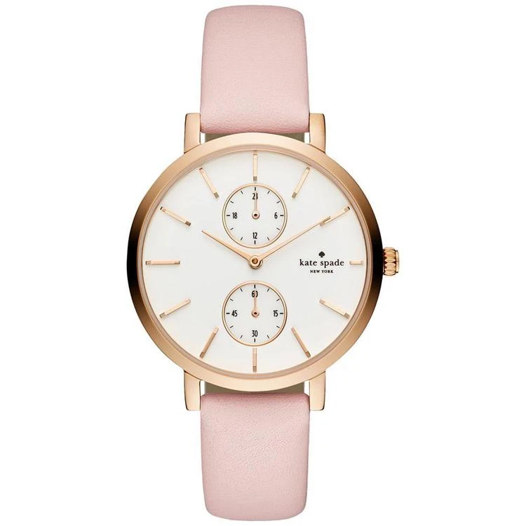 商品Kate Spade|Women's Monterey Pink Leather Strap Watch 38mm,价格¥1683,第2张图片详细描述