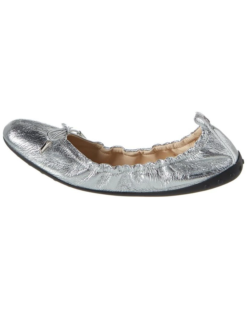 商品Tod's|TOD’s Gommino Metallic Leather Ballerina Flat,价格¥1583,第2张图片详细描述