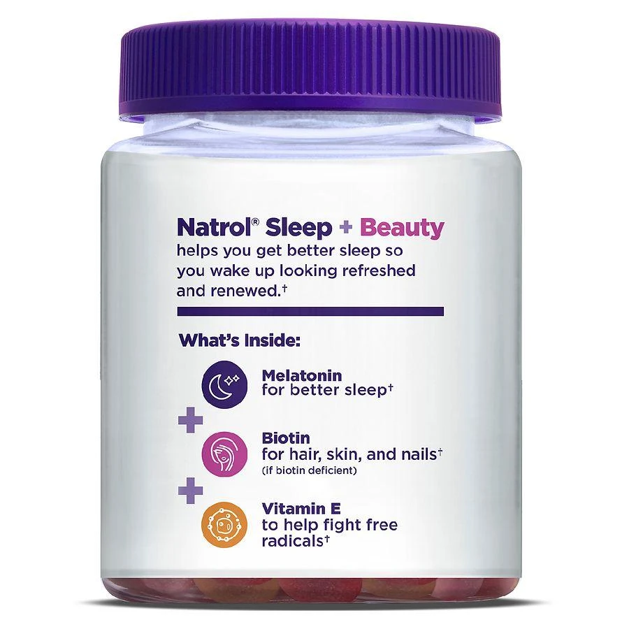 商品Natrol|Sleep + Beauty Gummy Raspberry,价格¥148,第3张图片详细描述