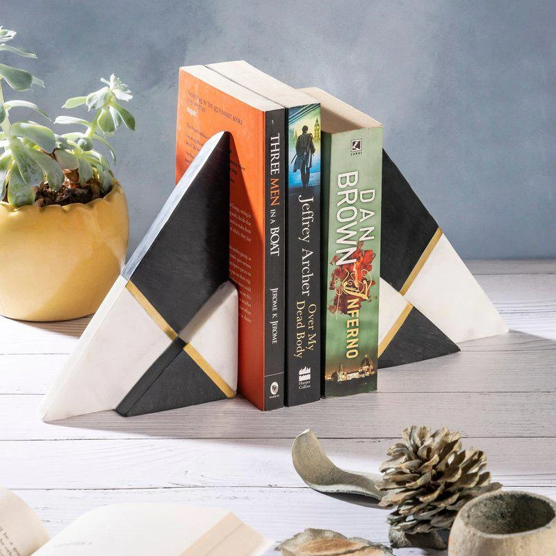 商品GAURI KOHLI|Kaavin Marble Bookends Set Of 2,价格¥603,第2张图片详细描述