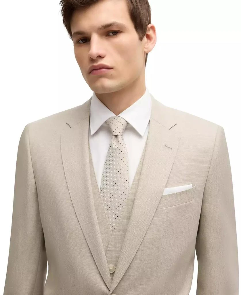商品Hugo Boss|Men's Patterned Stretch Wool Slim-Fit Three-Piece Suit,价格¥5143,第4张图片详细描述