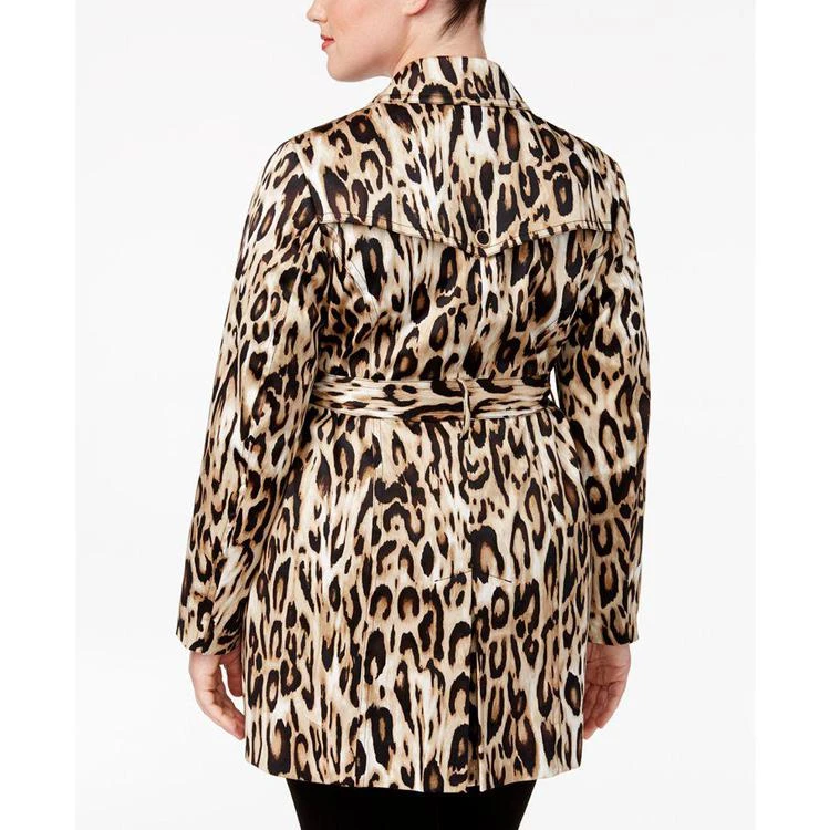 商品INC International|Plus Size Animal-Print Trench Coat, Created for Macy's,价格¥395,第2张图片详细描述