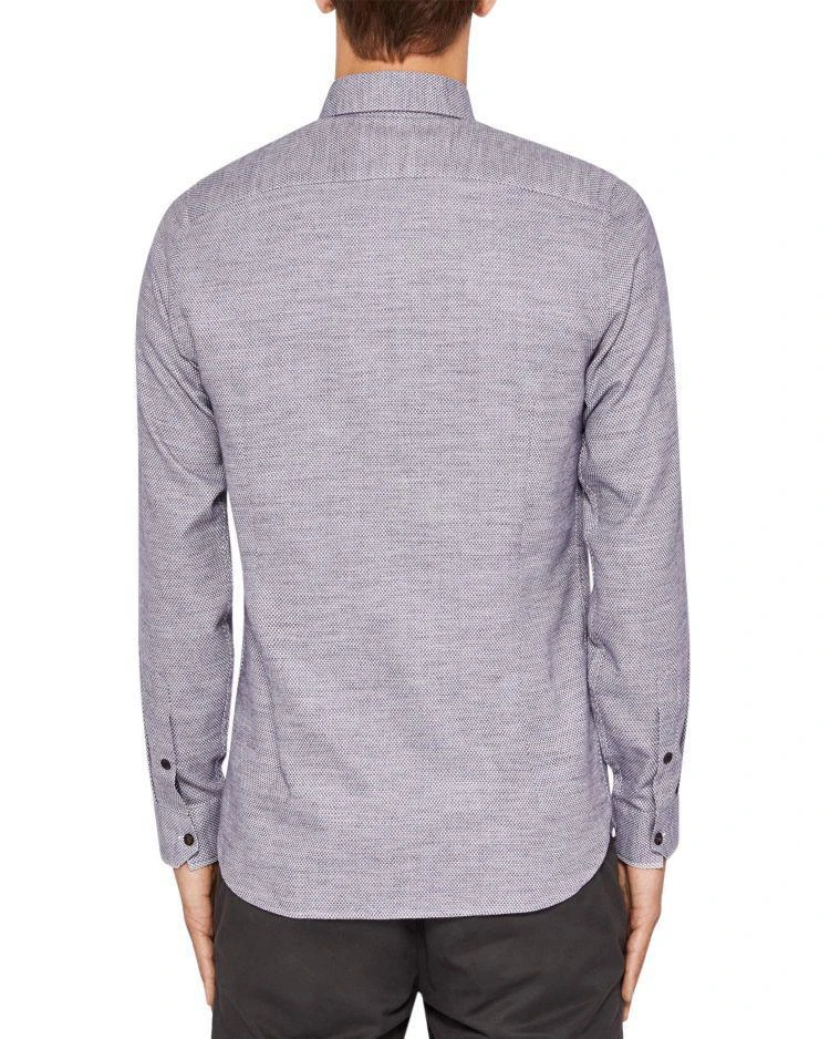 商品Ted Baker London|Ted Baker Arc Dobbie Flannel Regular Fit Button-Down Shirt,价格¥800,第2张图片详细描述