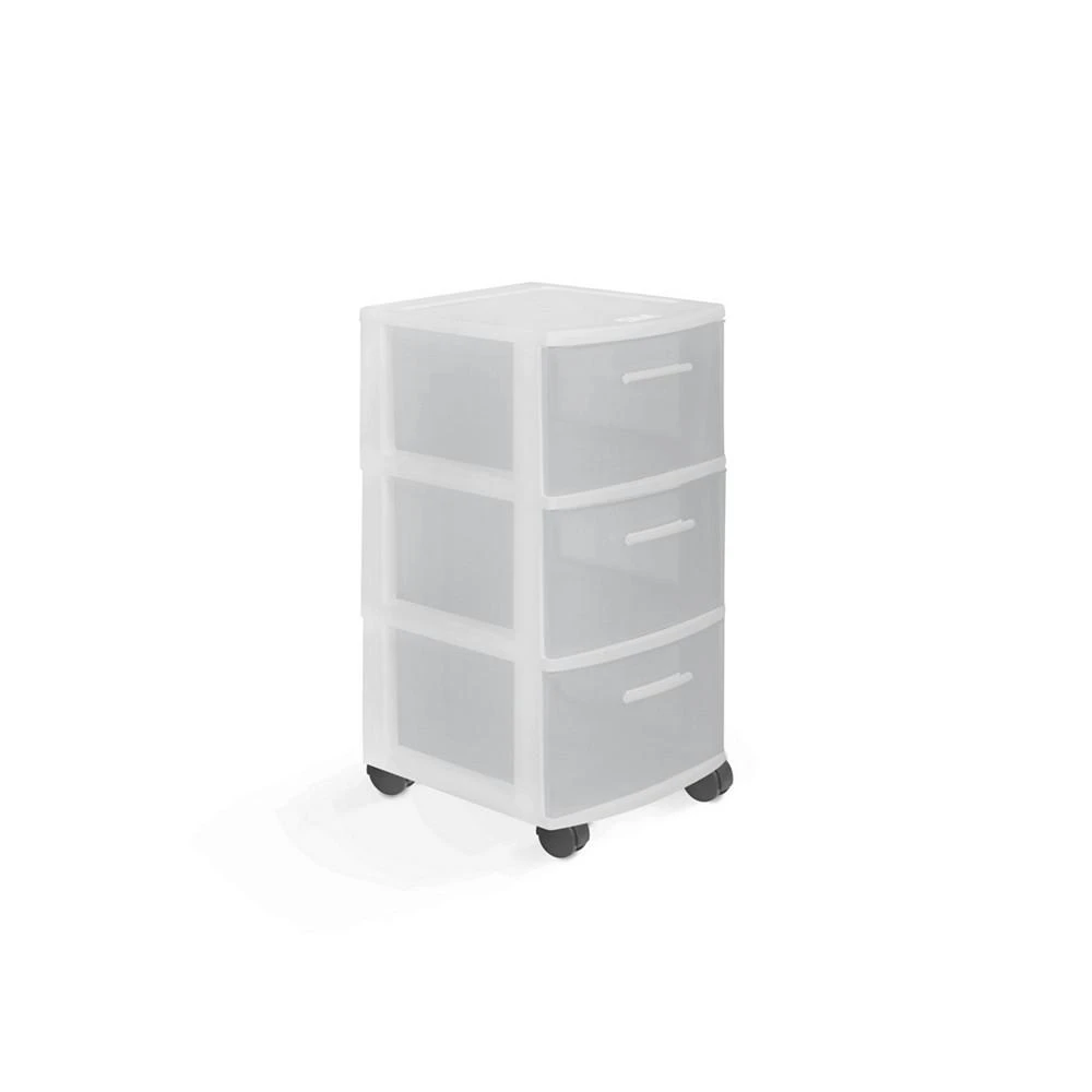 3-Drawer Rolling Storage Cart with Casters, Pack of 2 商品