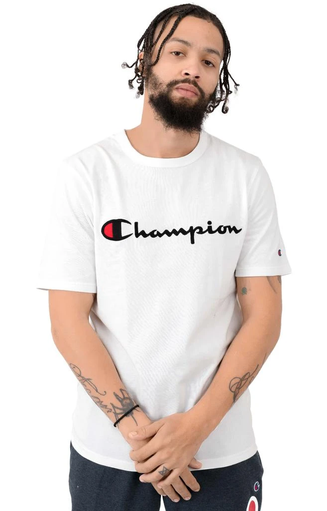 商品CHAMPION|Heritage Script Embroidered T-Shirt - White,价格¥243,第1张图片