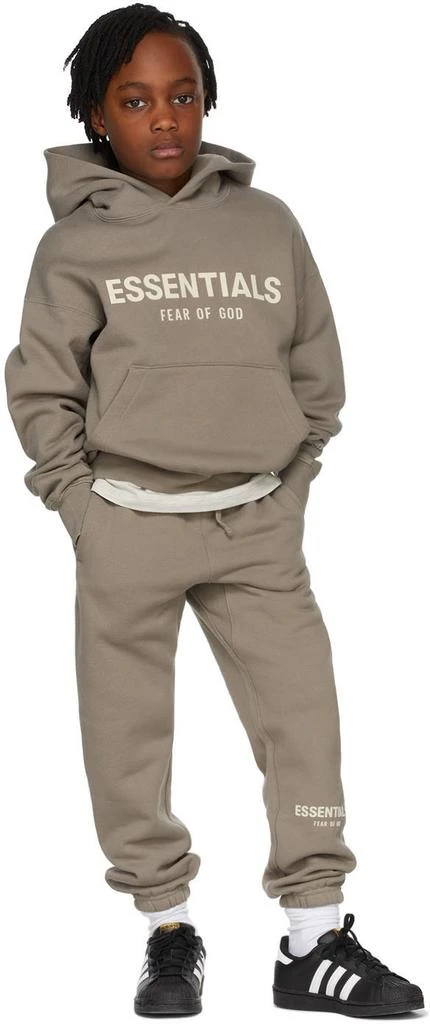 商品Essentials|Kids Taupe Logo Hoodie,价格¥343,第1张图片