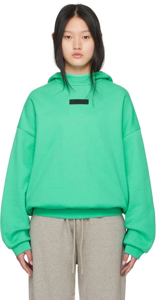 商品Essentials|绿色 Pullover 连帽衫,价格¥821,第1张图片