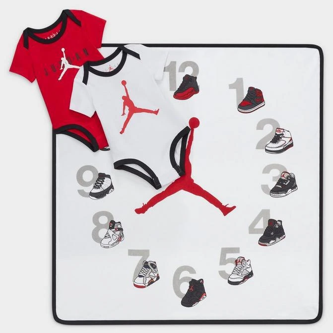 商品Jordan|Infant Jordan First-Year Milestone Bodysuit and Blanket 3-Piece Set,价格¥113,第2张图片详细描述