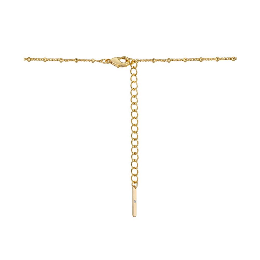 14k Gold Plated Crystal Cross Pendant Necklace商品第2张图片规格展示