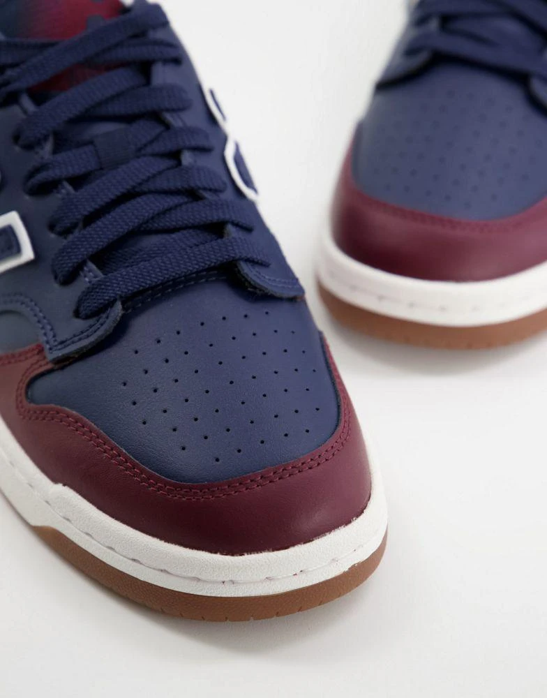 商品New Balance|New Balance 480 court trainers in navy and burgundy,价格¥486,第2张图片详细描述