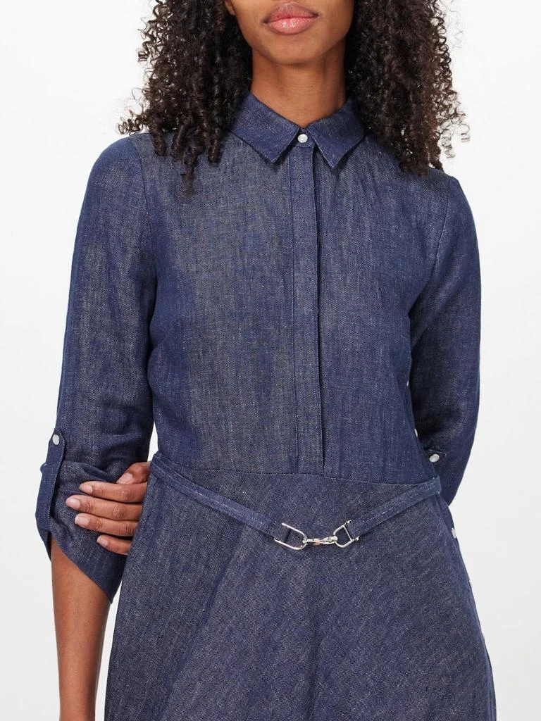 商品Gabriela Hearst|Marley press-stud denim shirt dress,价格¥5618,第2张图片详细描述