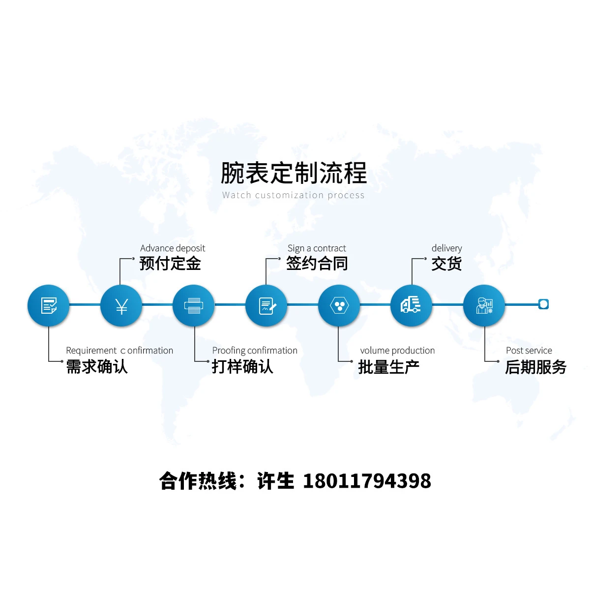 马克华菲品牌手表男士新款三眼六针多功能计时石英表 商品