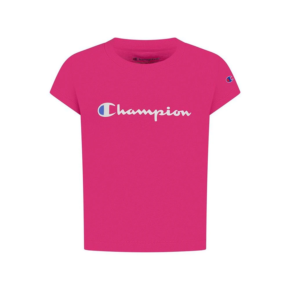 商品CHAMPION|Baby Girls Script T Shirt and Fleece Joggers, 2 Piece Set,价格¥135,第2张图片详细描述