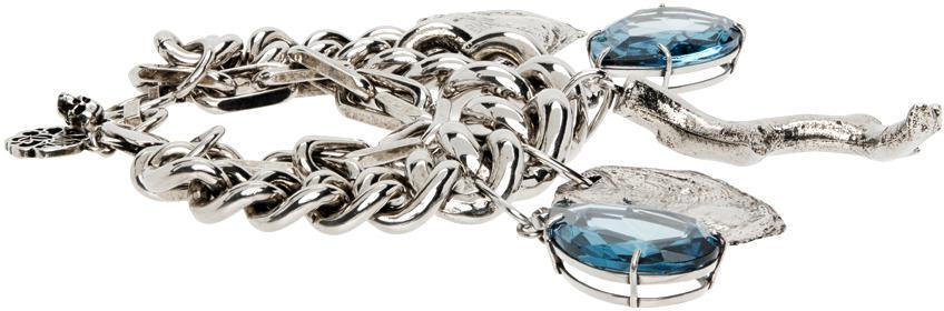 商品Alexander McQueen|Silver Chain Charm Bracelet,价格¥4482,第7张图片详细描述