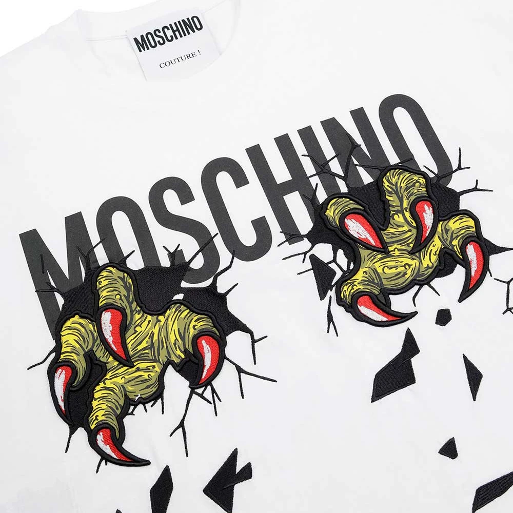 MOSCHINO 白色女士T恤 EA0719-0540-1001 商品