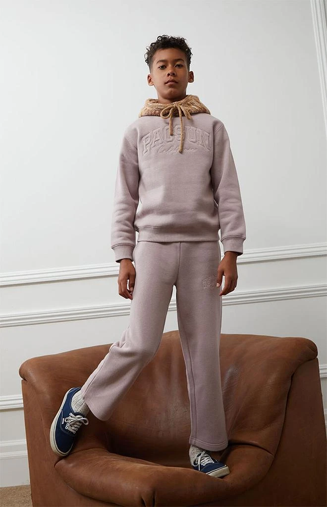 商品PacSun Kids|Light Gray Embroidered Crew Neck Sweatshirt,价格¥112,第1张图片