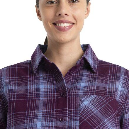 商品Icebreaker|Merino 200 Dawnder Plaid Flannel Shirt - Women's,价格¥914,第2张图片详细描述