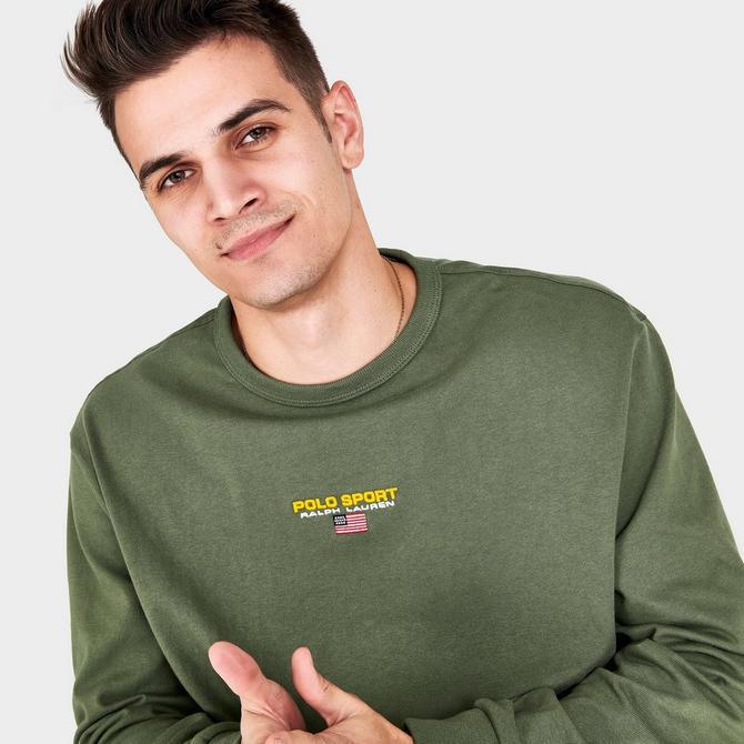 Men's Ralph Lauren Polo Sport Small Logo Long-Sleeve Graphic T-Shirt商品第5张图片规格展示