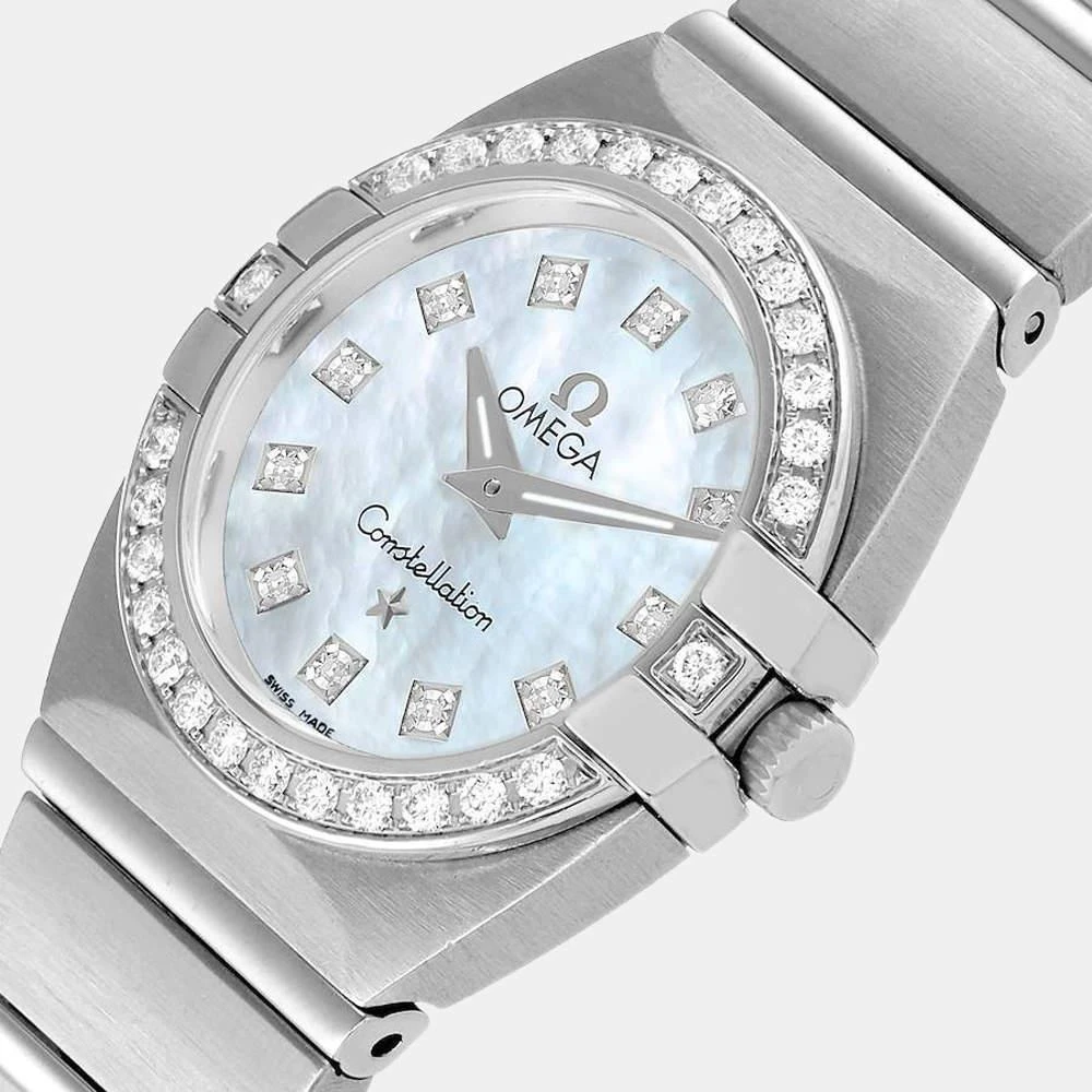 商品[二手商品] Omega|Omega MOP Diamonds Stainless Steel Constellation 123.15.24.60.05.001 Women's Wristwatch 24 mm,价格¥26927,第2张图片详细描述
