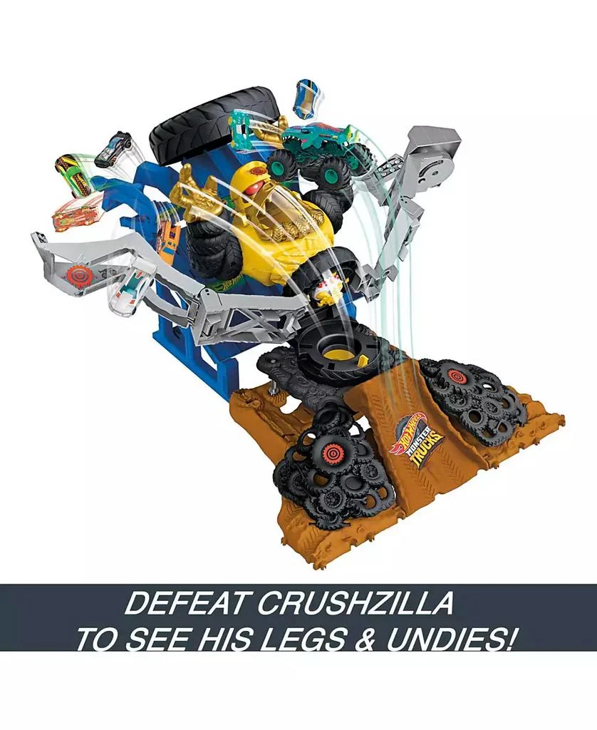 商品Hot Wheels|Monster Trucks Arena Smashers Mega-Wrex Vs Crushzilla Takedown Playset,价格¥315,第2张图片详细描述