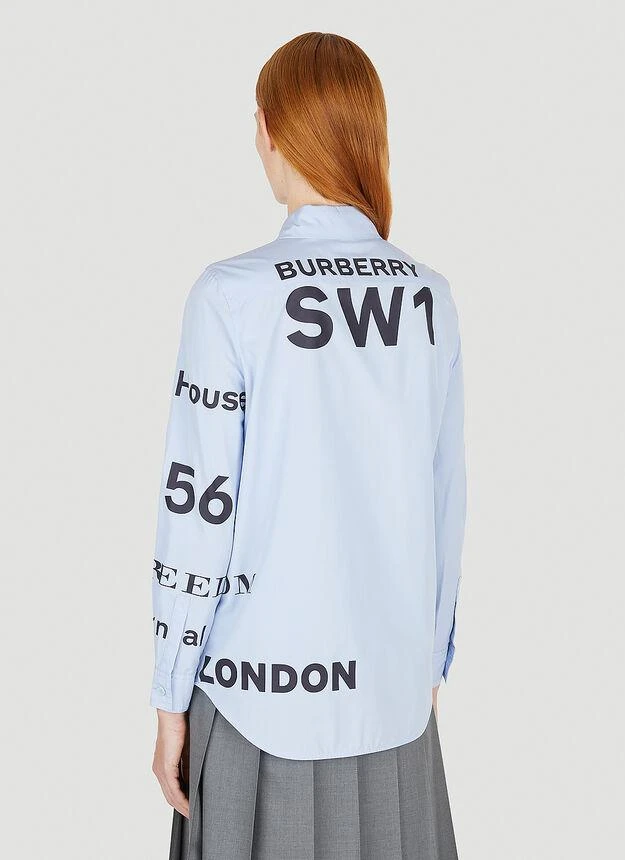 商品Burberry|Anette Printed Shirt in Blue,价格¥6436,第4张图片详细描述