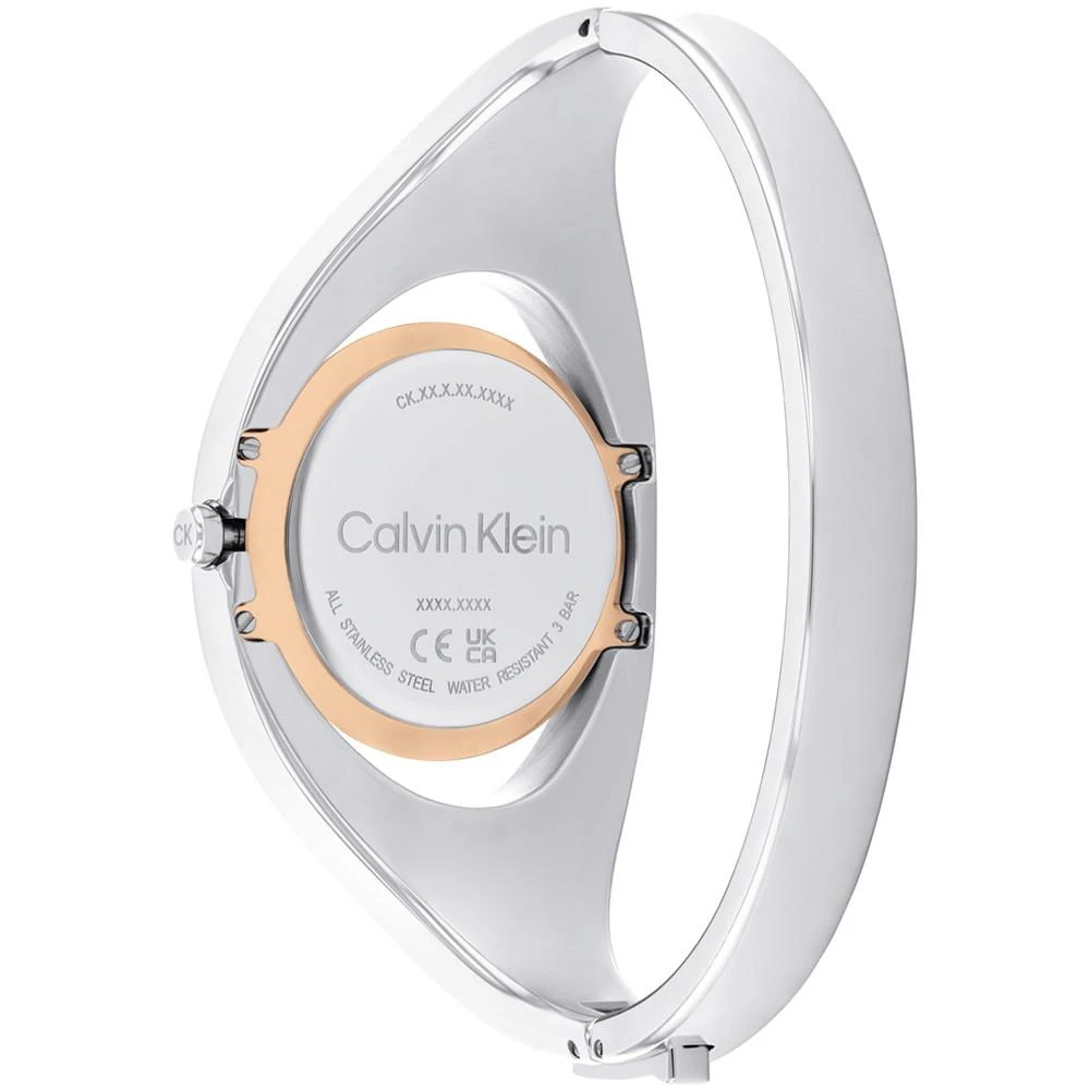 商品Calvin Klein|Women's Two Hand Two-Tone Stainless Steel Bangle Bracelet Watch 30mm,价格¥1276,第3张图片详细描述