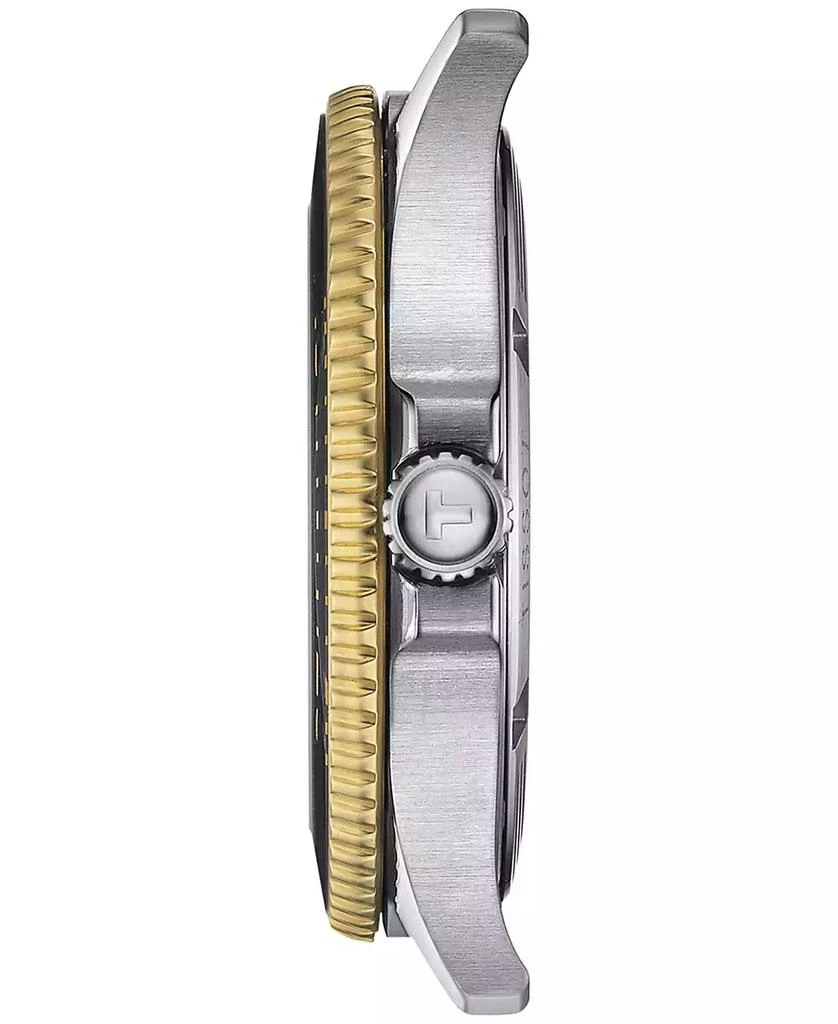 商品Tissot|Men's Swiss Seastar 1000 Two-Tone Stainless Steel Bracelet Watch 40mm,价格¥3819,第2张图片详细描述