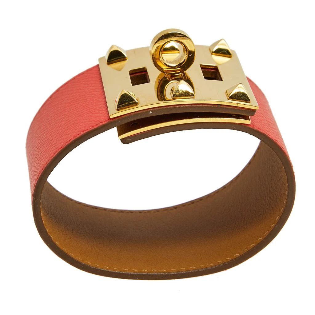 商品[二手商品] Hermes|Hermes Kelly Dog Epsom Leather Gold Tone Metal Bracelet S,价格¥3249,第4张图片详细描述