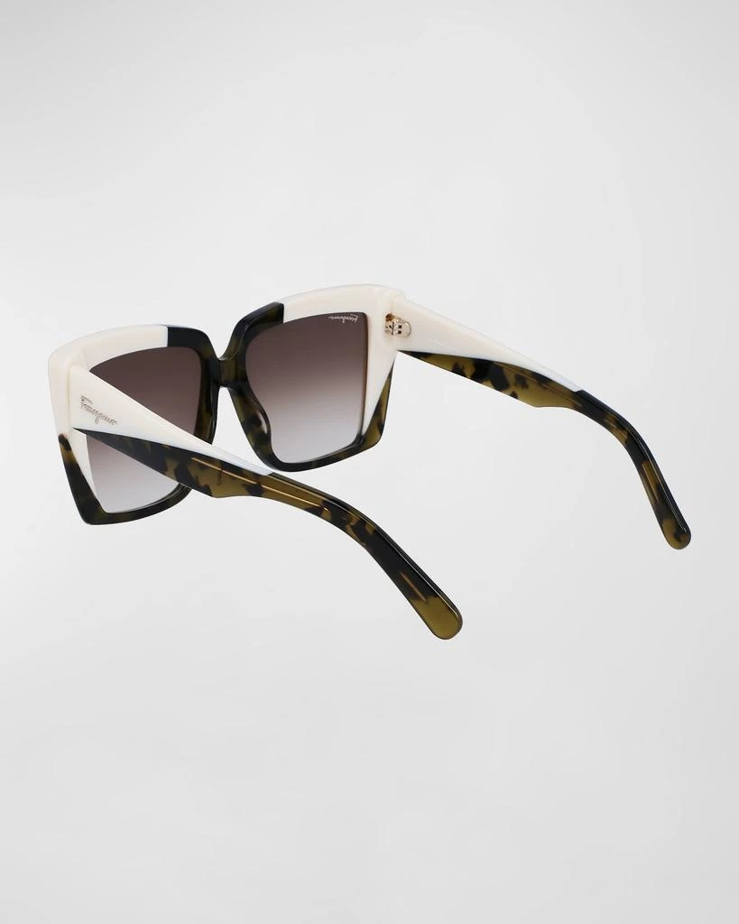商品Salvatore Ferragamo|Color-Block Square Acetate Sunglasses,价格¥2748,第2张图片详细描述