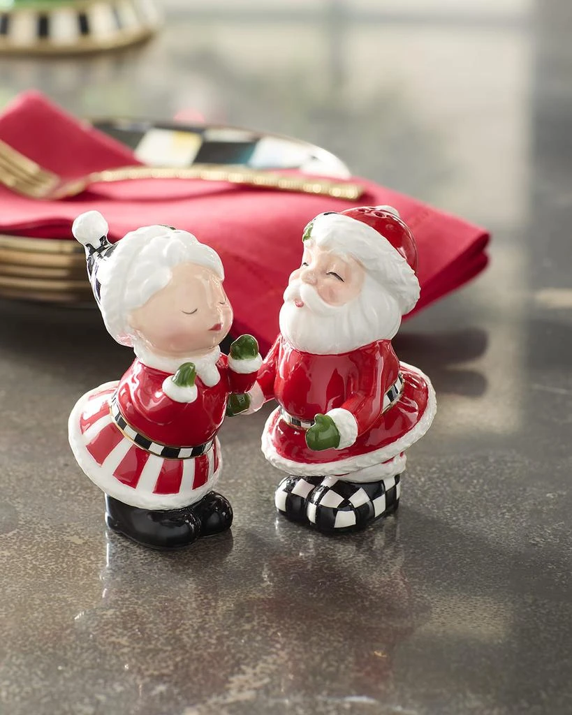 商品MacKenzie-Childs|Nick's Pick Santa & Mrs. Claus Salt and Pepper Set,价格¥376,第3张图片详细描述