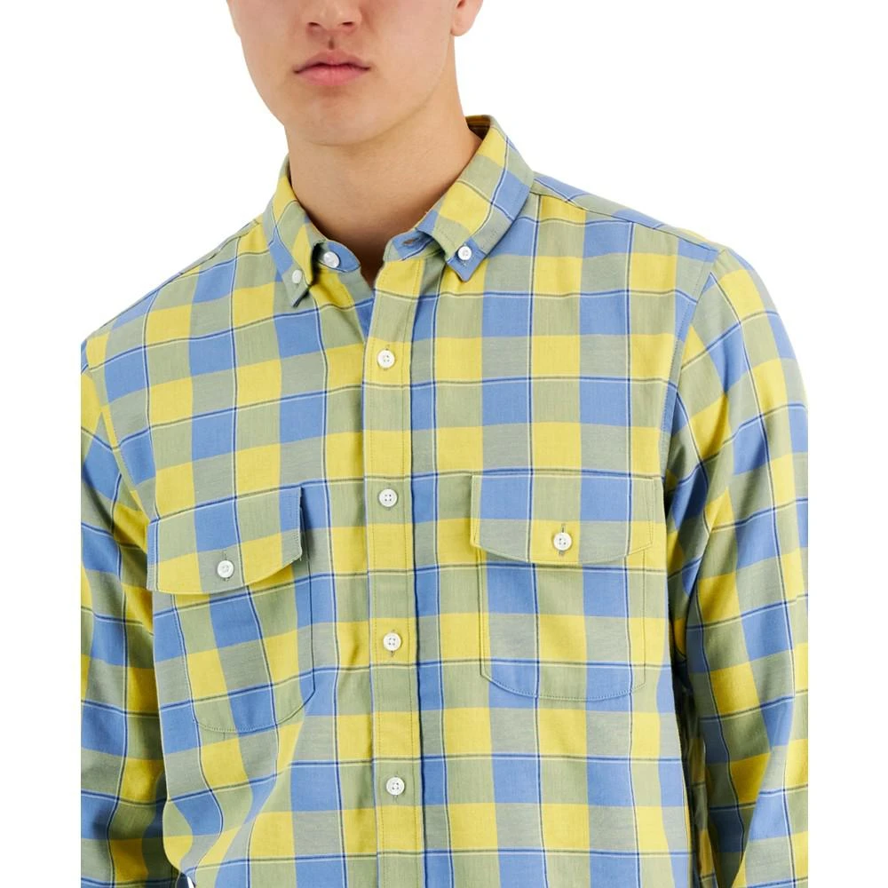 商品Club Room|Men's Tac Plaid Double Faced Woven Long-Sleeve Shirt, Created for Macy's,价格¥159,第3张图片详细描述