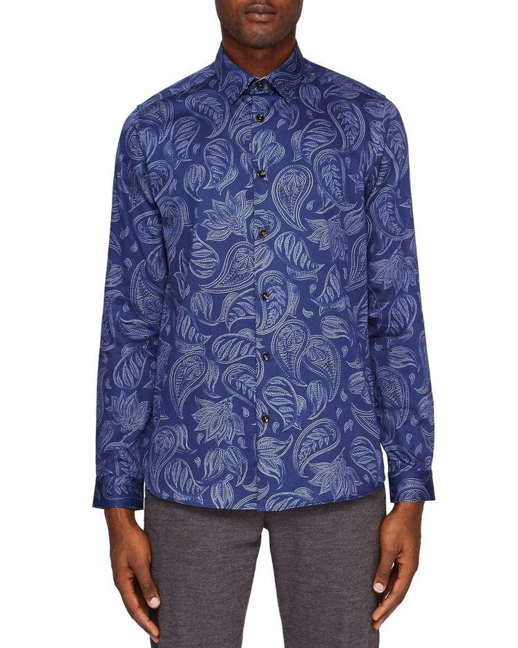 商品Ted Baker London|Shoka Paisley Regular Fit Button-Down Shirt,价格¥459,第1张图片