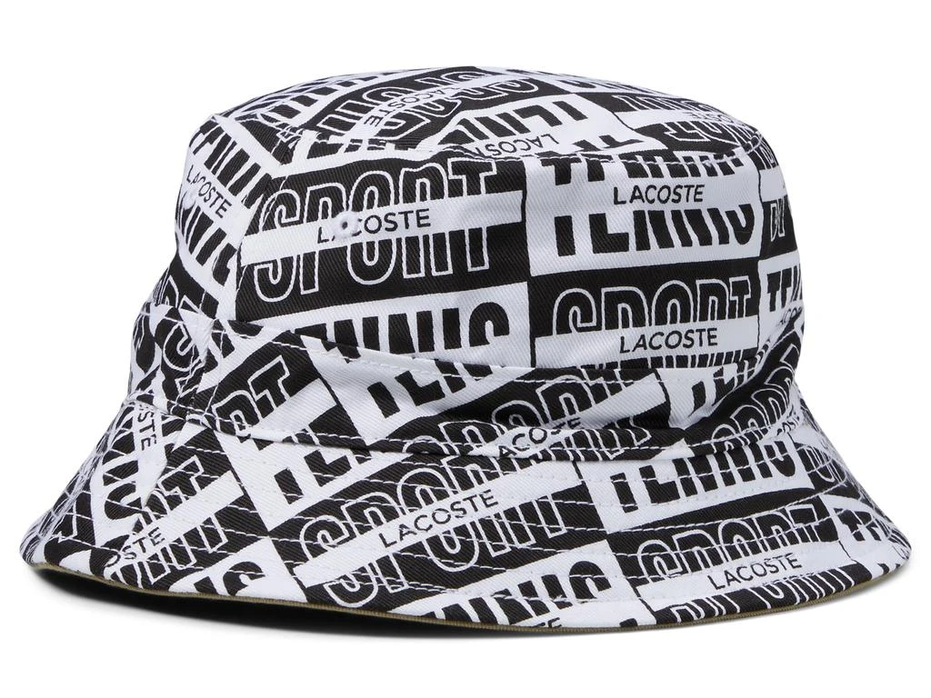 商品Lacoste|Reversible All Over Monogram Bucket Hat w/ Croc on Each Side,价格¥558,第2张图片详细描述
