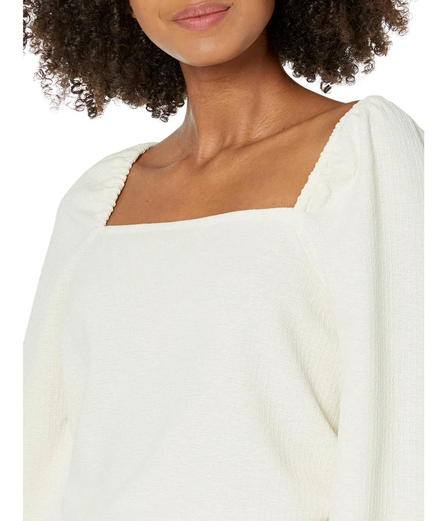 商品Madewell|Crepe Square-Neck Puff-Sleeve Top,价格¥446,第3张图片详细描述