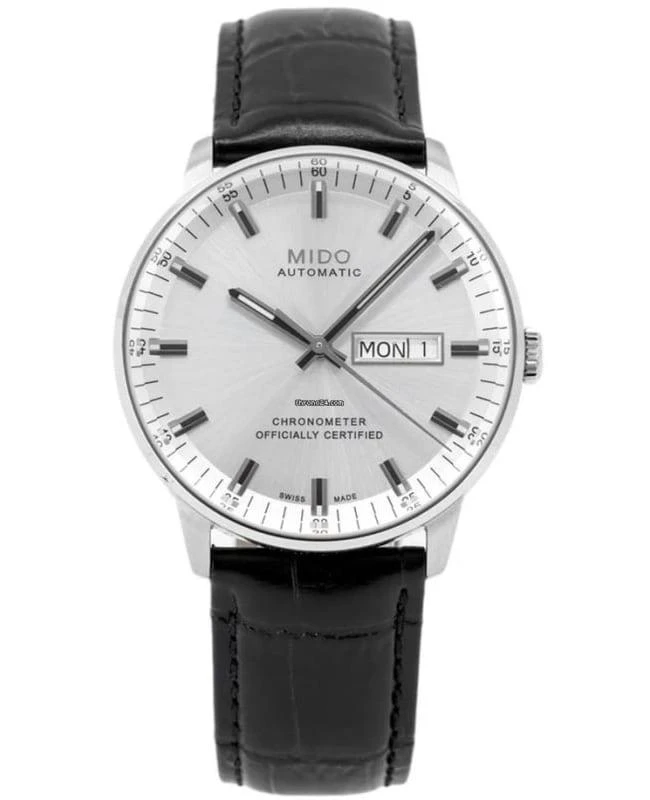 商品MIDO|Mido Commander Chronometer Silver Dial Leather Strap Men's Watch M021.431.16.031.00,价格¥6646,第1张图片
