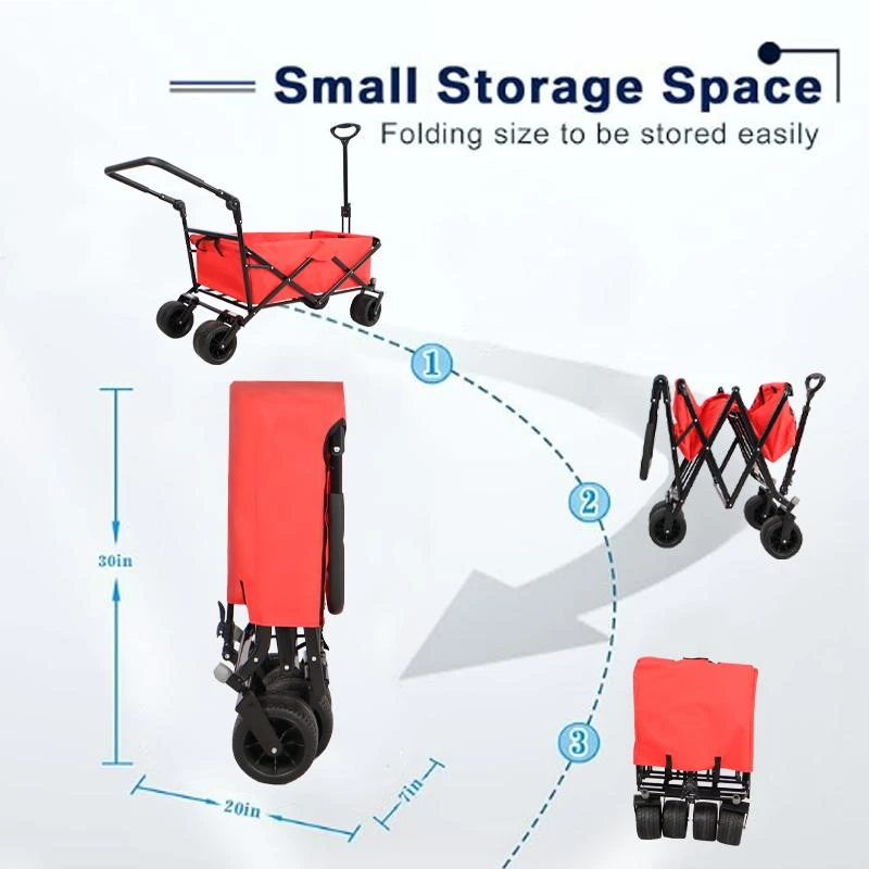 商品Streamdale Furniture|Streamdale Utility Park Garden Cart Tool Customized Color Folding Camping Trolley Outdoor Picnic Beach Wagon,价格¥1473,第5张图片详细描述
