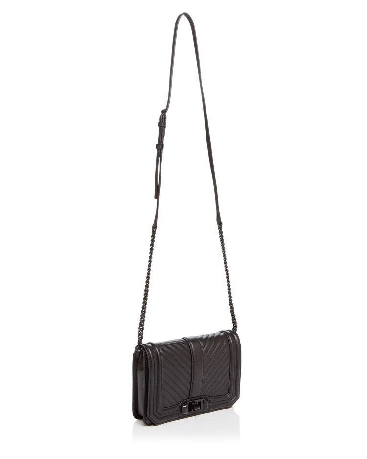 商品Rebecca Minkoff|Love Chevron Quilt Small Leather Crossbody,价格¥547,第4张图片详细描述