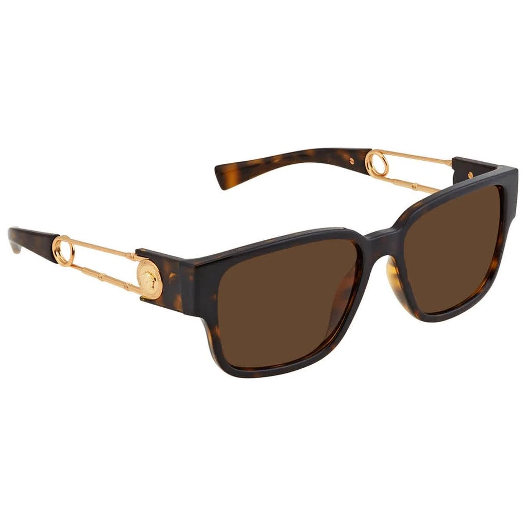 商品Versace|Versace Brown Rectangular Mens Sunglasses VE4412 108/73 57,价格¥1130,第2张图片详细描述