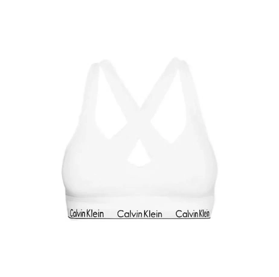 CALVIN KLEIN CK字母修身套头运动文胸 女款 白色 商品