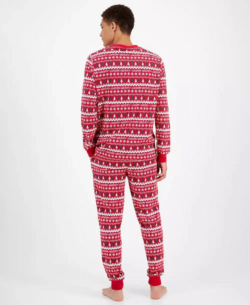 商品Holiday Lane|Men's Merry Mix It Cotton Matching Family Pajamas Set, Created for Macy's,价格¥122,第2张图片详细描述