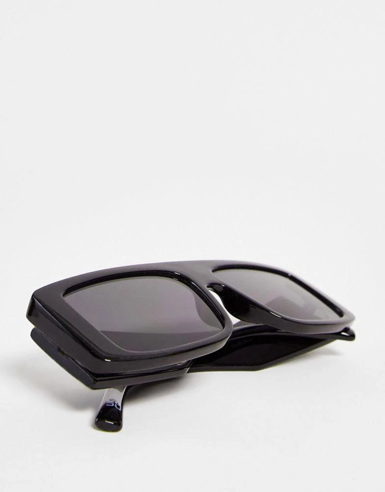 商品ASOS|ASOS DESIGN square visor sunglasses with wide temple,价格¥53,第4张图片详细描述