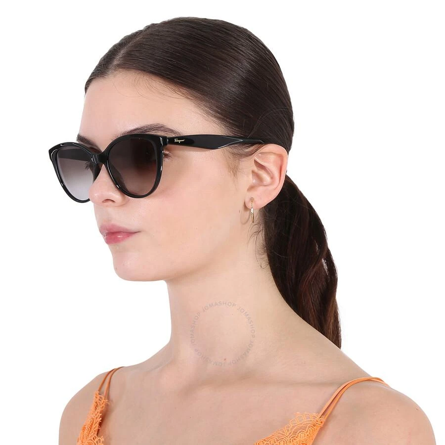 商品Salvatore Ferragamo|Salvatore Ferragamo Grey Gradient Cat Eye Ladies Sunglasses SF1073S 001 54,价格¥590,第2张图片详细描述