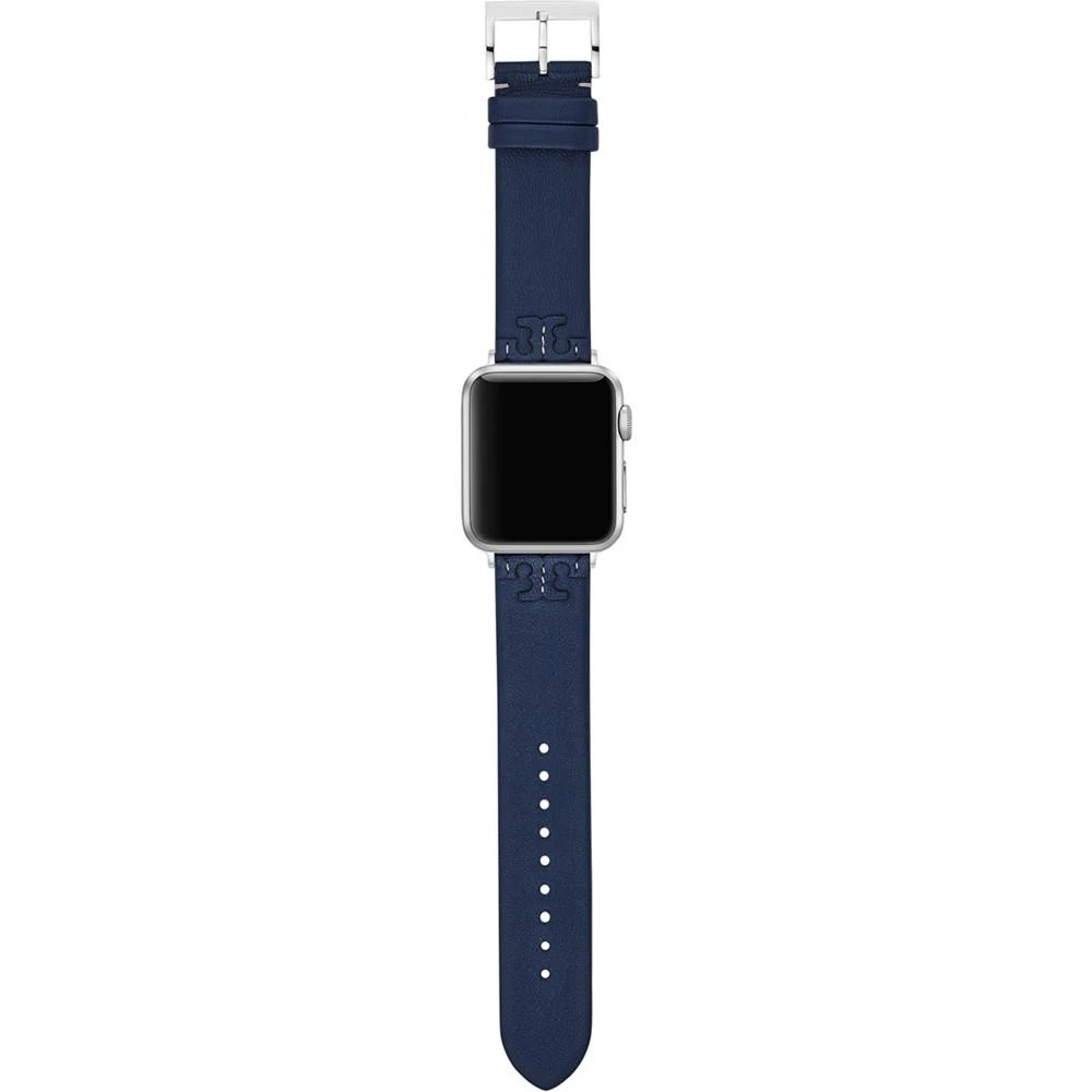 商品Tory Burch|Women's McGraw Navy Band For Apple Watch® Leather Strap 38mm/40mm,价格¥711,第2张图片详细描述