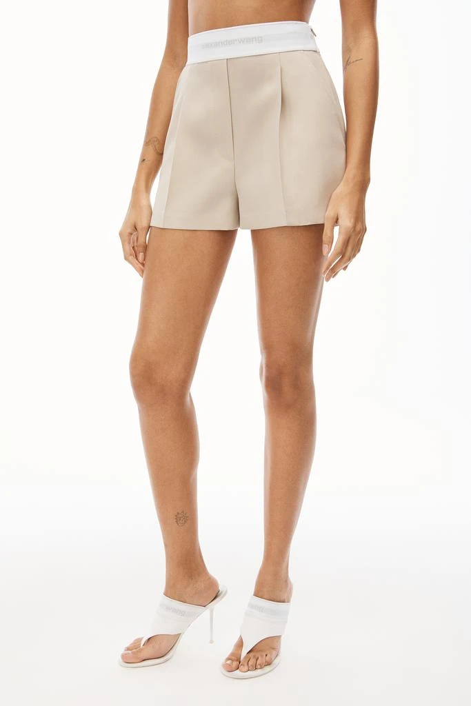 商品Alexander Wang|HIGH-WAISTED PLEATED SHORT IN TWILL,价格¥1675,第4张图片详细描述